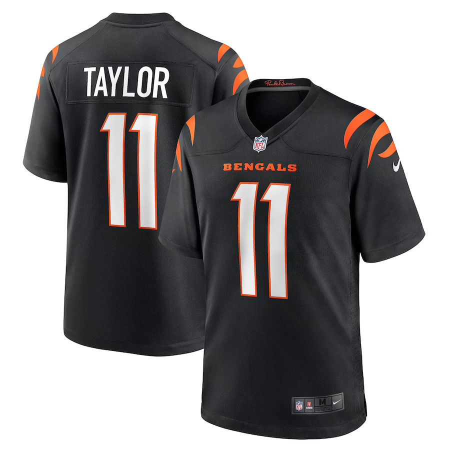 Men Cincinnati Bengals #11 Trent Taylor Nike Black Game NFL Jersey